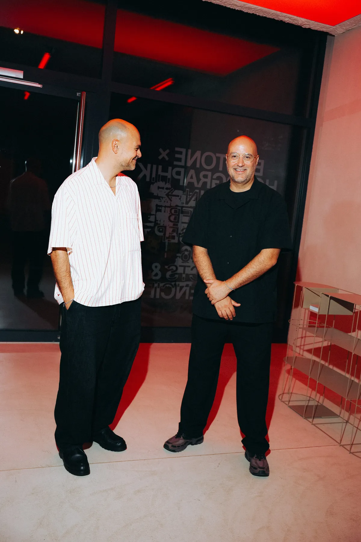 Two guests in the room, late in the evening