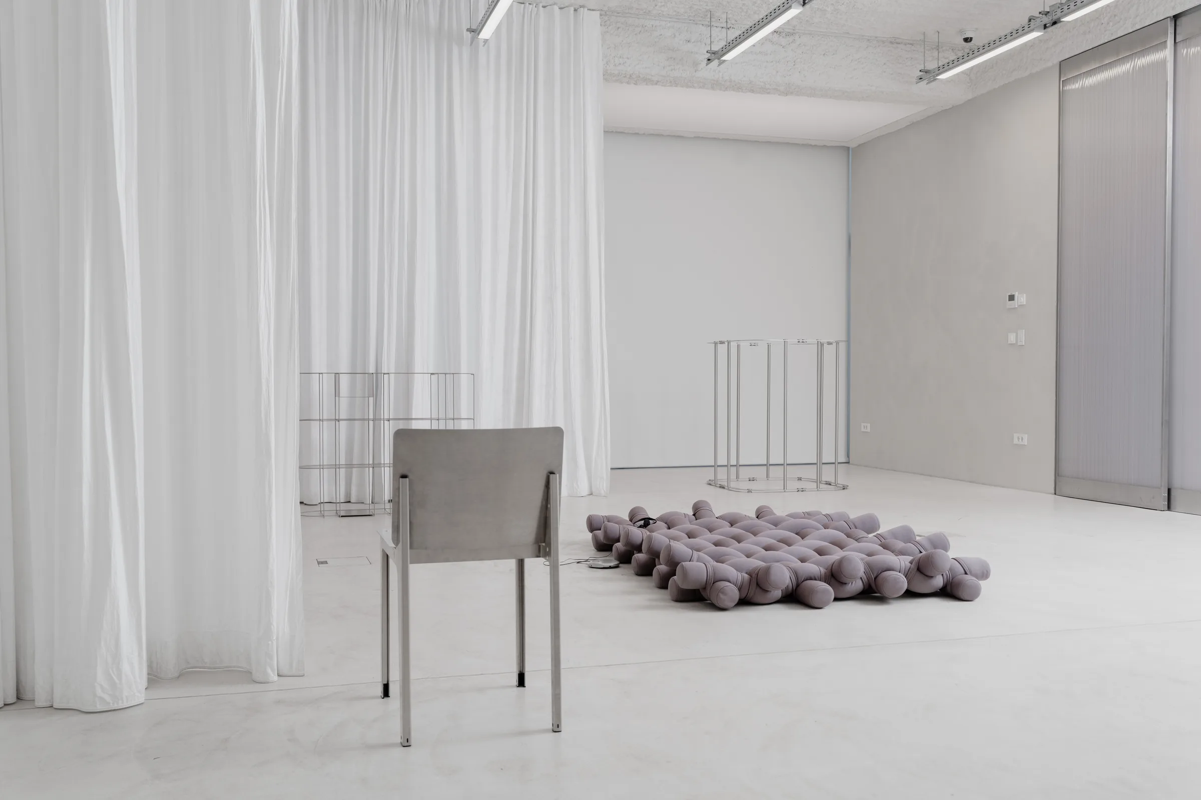 Bottone chair, Zooom Rug and the unreleased Hold Wardrobe at Holographik Space, Zagreb