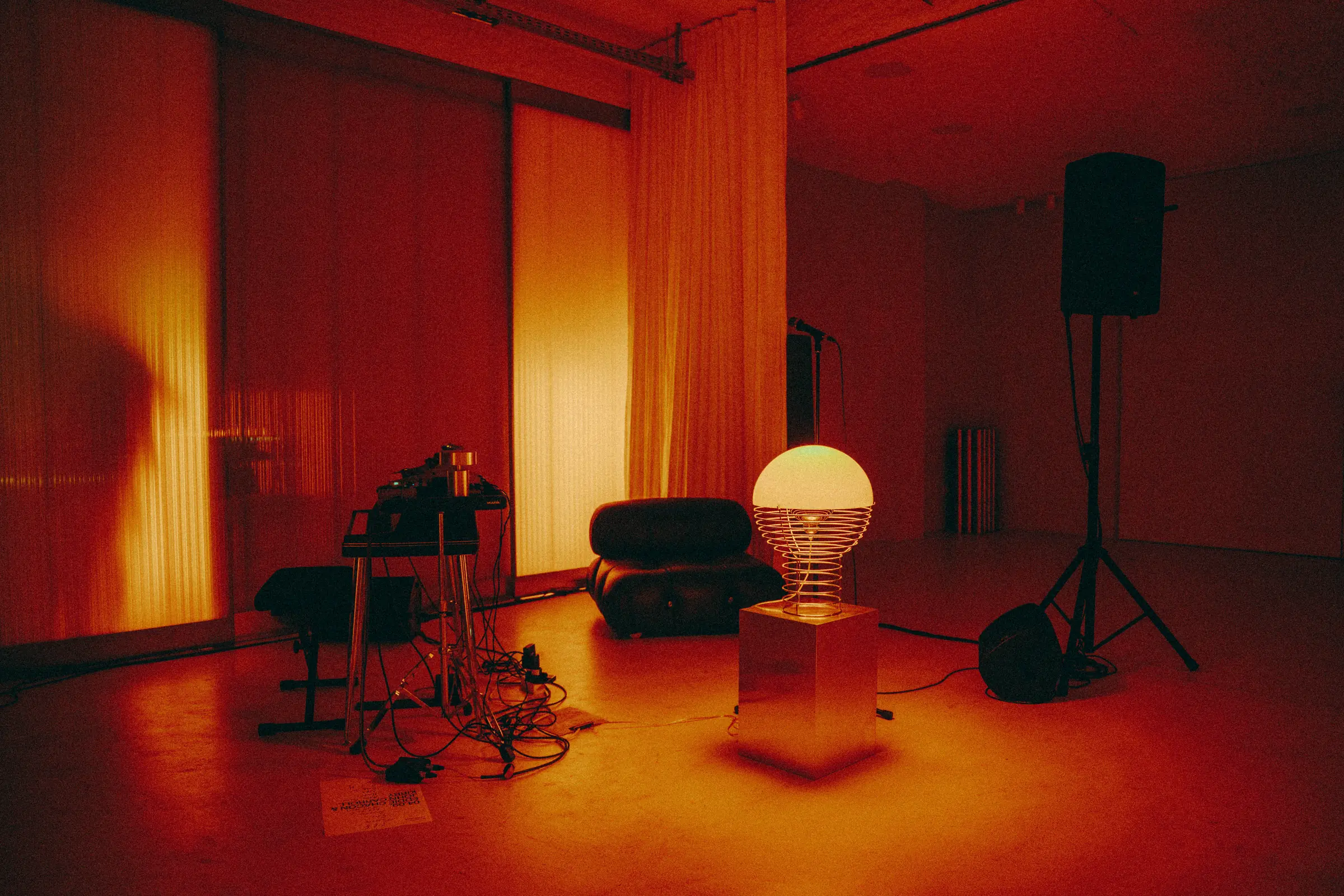 The main room at Holographik Space set for the concert