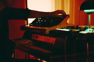 Hands on the keys during the set