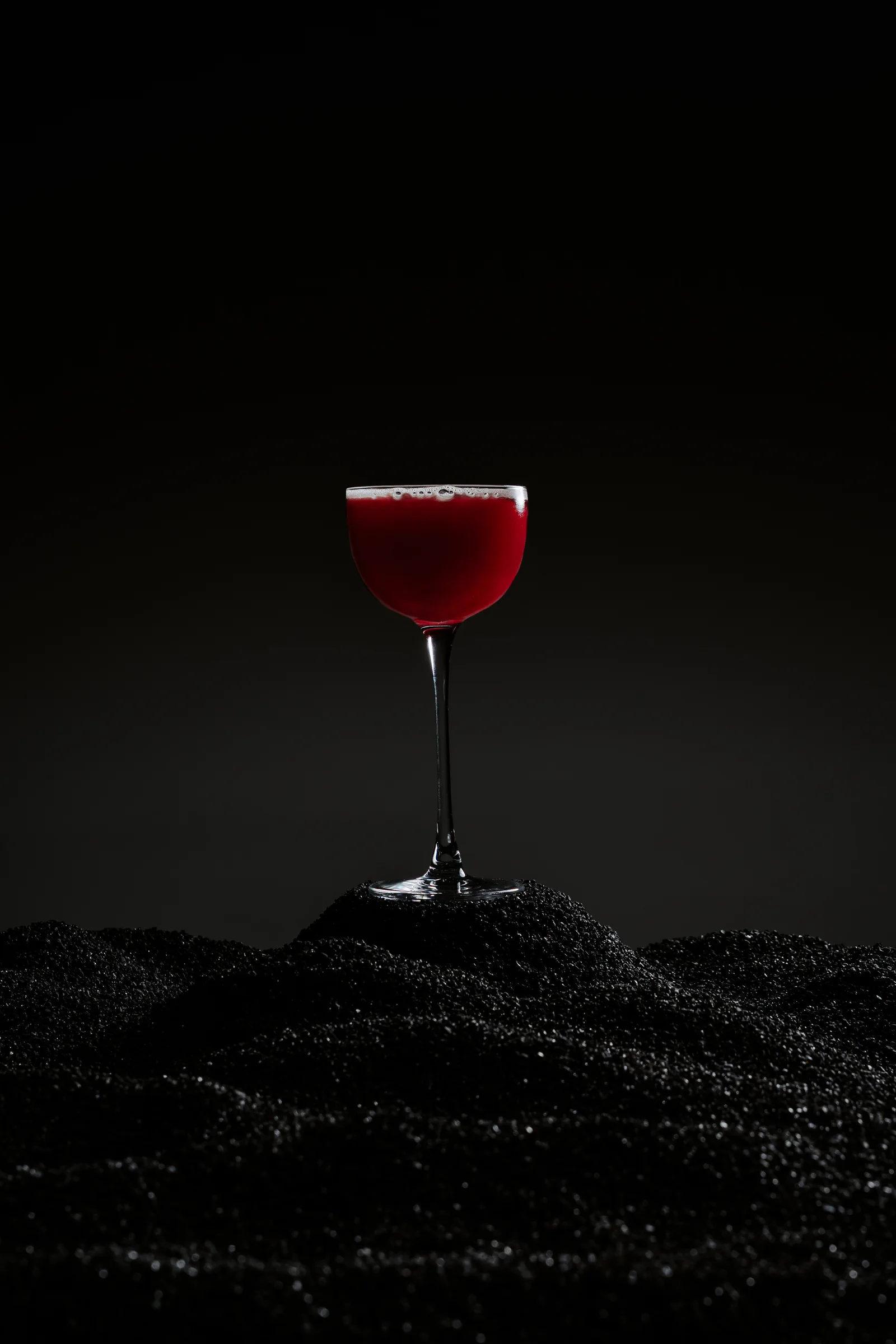 Sharpen, rye whiskey and oloroso sherry cocktail with black cherry and habanero