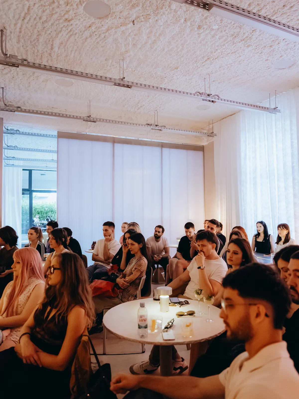 The audience at Holographik Space during Fashion Talks