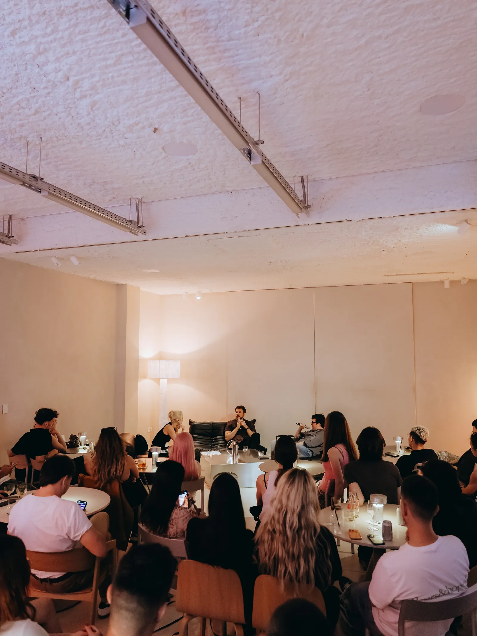 The full floor at Holographik Space during Fashion Talks