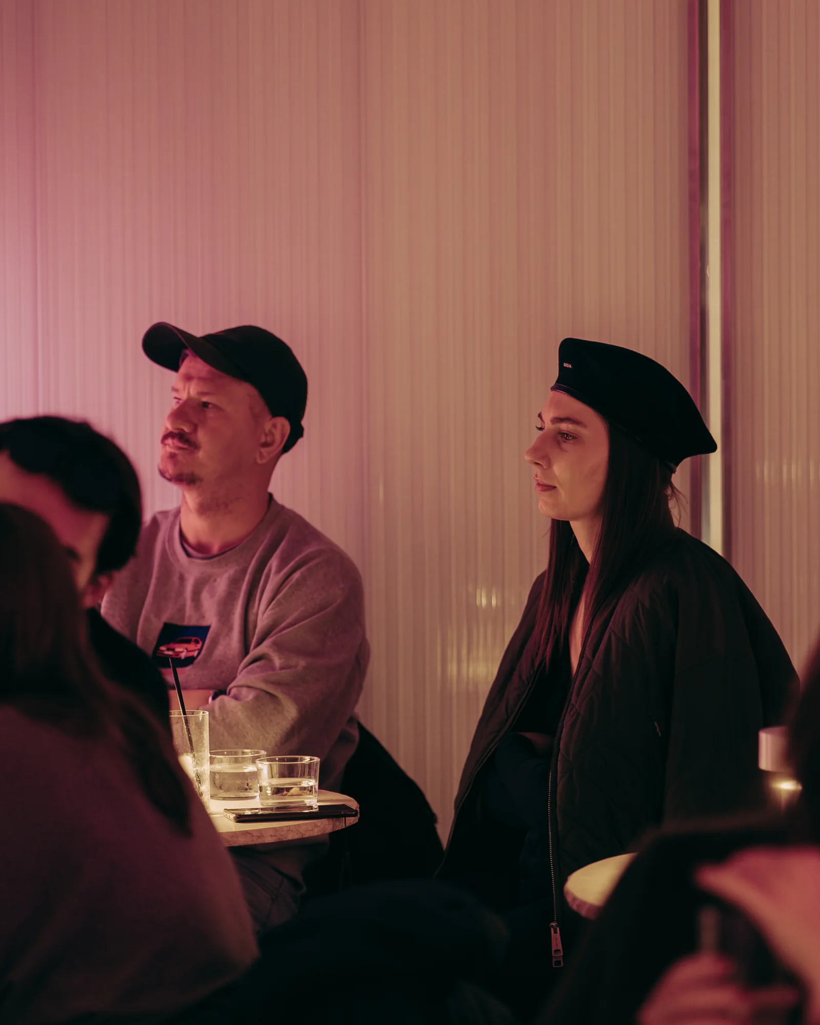 Two guests at a table at the previous edition of The Drop by Taste