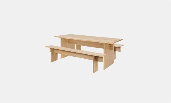 Bookmatch Table + Bookmatch Benches