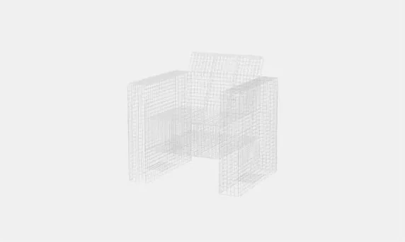 Wire Loungechair White