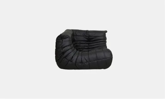 Togo Sofa — Corner Black Leather